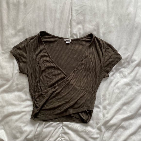 Garage Tops - Women's Wrap Top in Khaki
